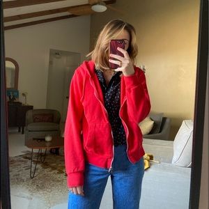 Red Zip Up Hoodie